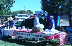 The Montague Historic Preservation table - Montague Balloon Faire craft market 2010