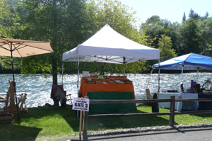 Colestin Caprines Goat Milk Soap booth on the Upper east side - River Art Walk - Shady Cove - 2011